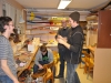 Fullfart i lokalen. Dennis, Kenny, Johan och Tim. 091130