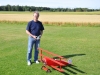 Janne med sin Fokker DR1. 090815